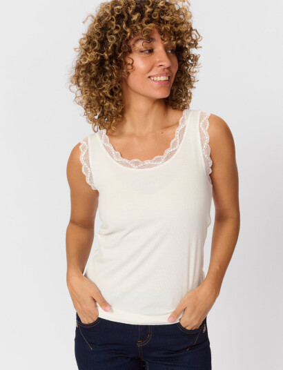 Cream Vanessa Top - White - XS
