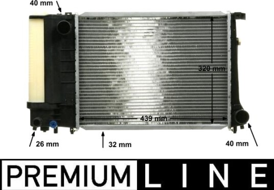 Radiator, motorkjøling MAHLE CR 495 000P