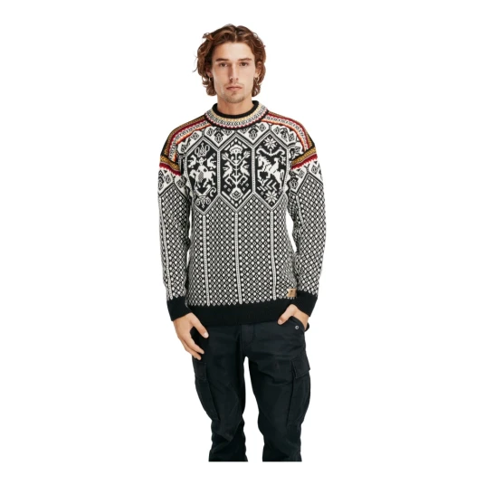 Dale Of Norway 1994 Masculine Sweater Black Mustard Offwhite S