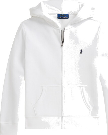 Ralph Lauren Kids Fleece Full-Zip Hoodie White 132-137