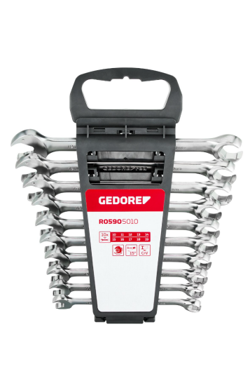 Gedore Skiftenøkkelsett 10-19 mm med 10 deler