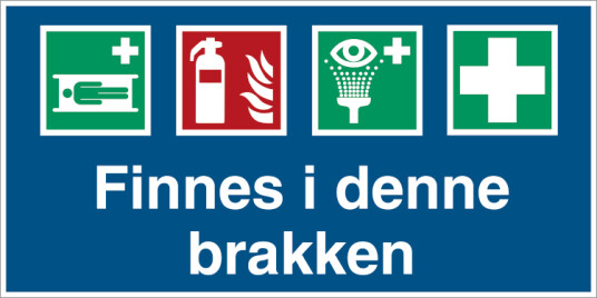 Jo Safety HMS Byggeplasskilt: Finnes i denne brakken Refleks alu-sandwichplate 330 x 660 mm