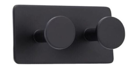 BESLAG DESIGN BASE 210 WALL HOOK MATTE BLACK 2 HOOKS 61410-21