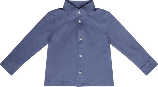 Mango Cotton Piqué Shirt - MEDIUM BLUE - 92