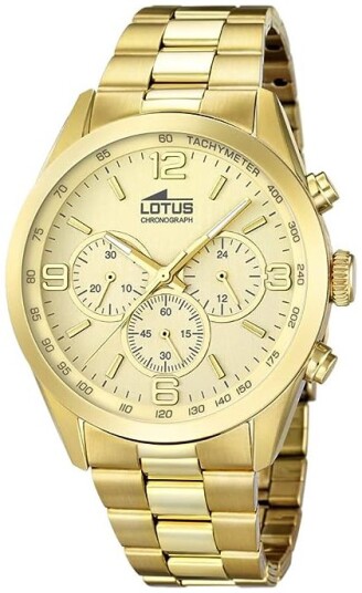 Lotus Herreklokke 18153/2 Minimalist Gull/Gulltonet stål Ø43 mm