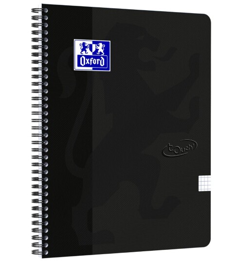 Oxford Notatbok Oxford Touch A4+ 90g rut sort Oxford Notatbok Oxford Touch A4+ 90g rut sort