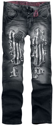 Rock Rebel by EMP Jeans - Pete - W29L32 til W44L32 - Herrer - svart
