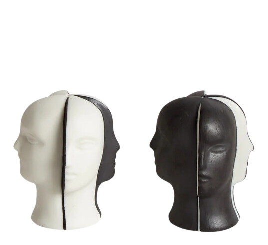 Jonathan Adler Atlas salt- og peppersett sort hvit