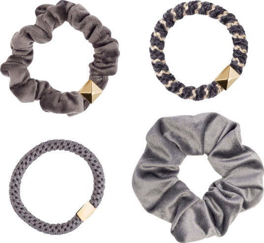 DARK Hair Ties Combo Dark Greys