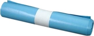 Sæk 120Ltr B760xl1030mm 100My Ekstra Strong Blå Genanvendeligt Plast,10 Stk/Rl 10 Stk.
