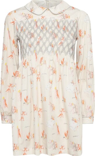 Maison Kitsune Oly Mini Smock Dress Cream 44