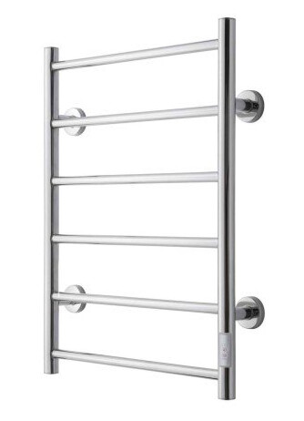 TVS Eldo 6 L Håndkletørker m/timer, Strømtilkobling, 690x500 mm, Polert rustfritt stål