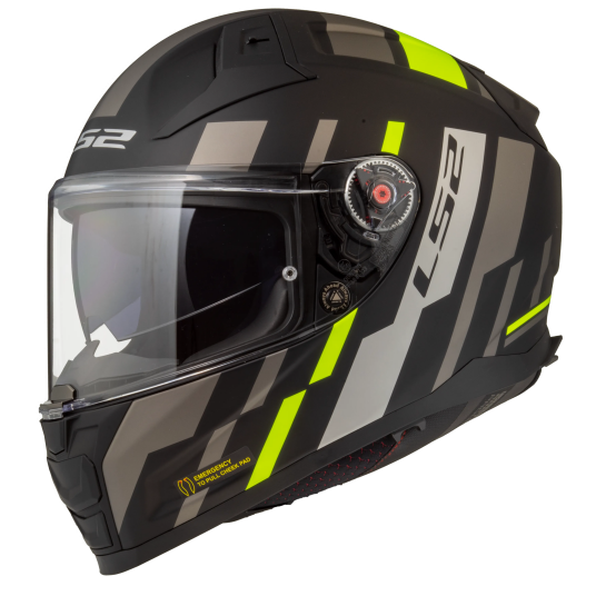 LS2 MC-Hjelm FF811 Vector 2 Tron Svart/Gul M LS2 MC-Hjelm FF811 Vector 2 Tron Svart/Gul M