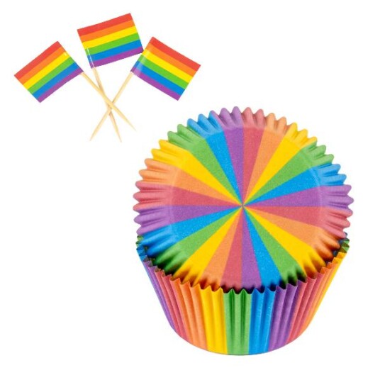 Cacas  Pride muffinsformer med flagg 24 sett