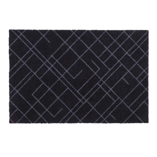 Tica Copenhagen Dørmatte Lines Sort-Grå 60x90cm