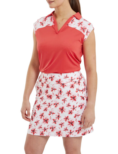 FootJoy Floral Print Knit Skort - White - XS