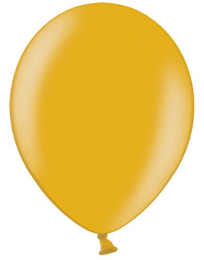 10 stk 27 cMetallisk Gullfarget Ballonger