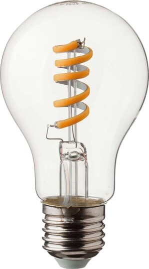 V Tac E27 4W LED spiral filament pære GLS klart glass 300lm varm hvit erstatter 28W Kulør : Varm V Tac E27 4W LED spiral filament pære GLS klart glass 300lm varm hvit erstatter 28W Kulør : Varm