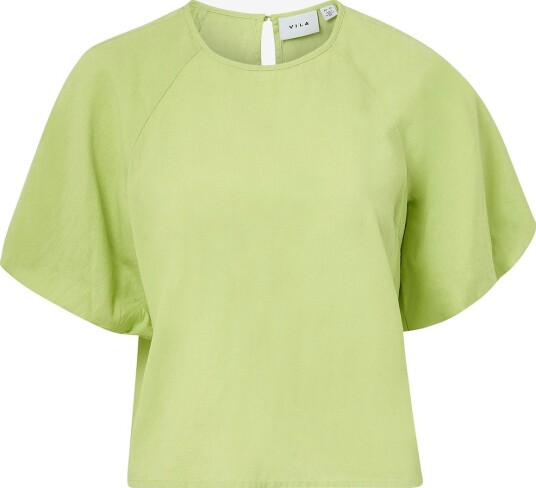 Vila   Bluse viMiro O neck S/S Short Top   Grønn