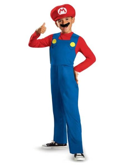Super Mario kostyme til barn - rød