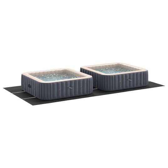  Rektangulært Bassengtrekk Svart 640 x 321 cm Polyethylen