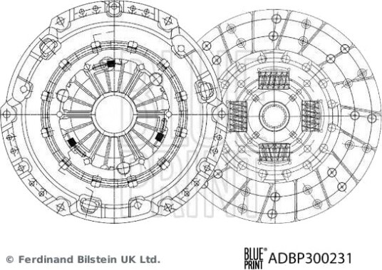 Clutchsett BLUE PRINT ADBP300231 Clutchsett BLUE PRINT ADBP300231