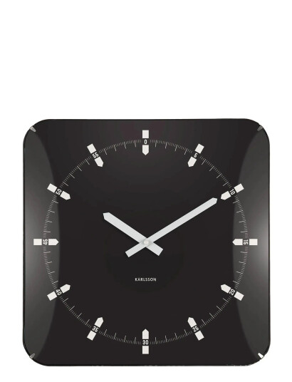 KARLSSON Wall Clock Sucinto Dome Square Black Black W35CM KARLSSON Wall Clock Sucinto Dome Square Black Black W35CM