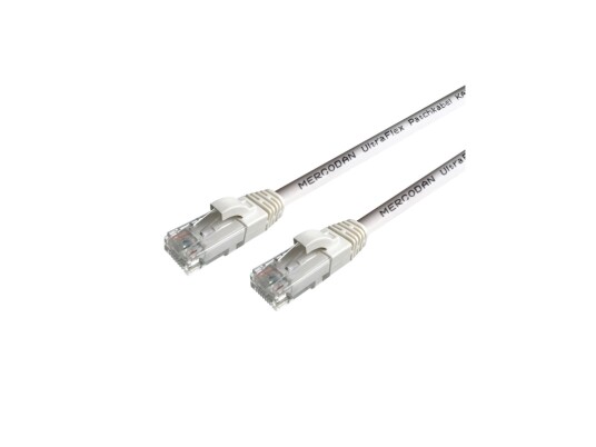 Mercodan Ultraflex Patchcord Cat6 Utp 2,0M Hvit Lszh Halogenfri Awg26 Kobber Fluke Testet 2M Cat6 U/Utp Utp Rj 45 Rj 45 371239020