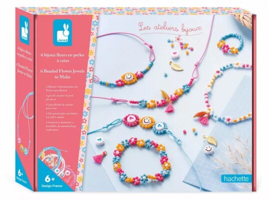 Kreativt Sett For Å Lage Smykker Blomster Fra Perler 6+, Janod Kreativt Sett For Å Lage Smykker Blomster Fra Perler 6+, Janod