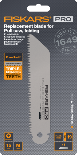 Fiskars PowerTooth 15 cm Sagblad med 19 TPI for Elektroverktøy