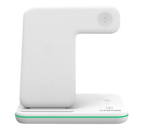 Canyon WS-303 wireless charging stand - 3-in-1 - 15 Watt - White Canyon WS-303 wireless charging stand - 3-in-1 - 15 Watt - White