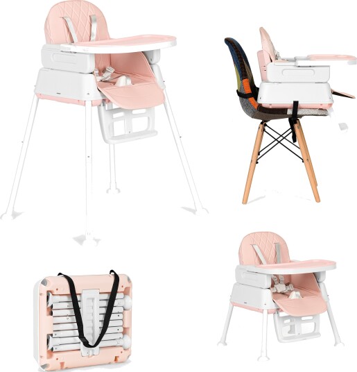 ECOTOYS sammenleggbart 3-i-1 barnematstol