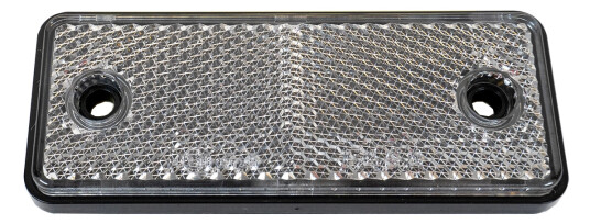 Hvit rektangular refleks 96 x 38mm