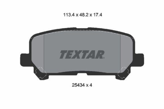 Bremseklosser TEXTAR 2543403 Bremseklosser TEXTAR 2543403