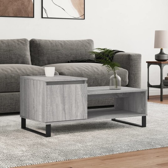 Salongbord grå sonoma 100x50x45 cm konstruert tre 8721012111530
