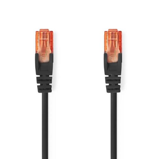 Nedis CAT6 Nettverkskabel | RJ45 Han | RJ45 Han | U/UTP | 20.0 m | Rund | PVC | Sort | Label