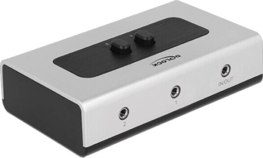 Delock Switch Stereo Jack 3.5 mm - Lydsvitsj - 2 x lyd - stasjonær Delock Switch Stereo Jack 3.5 mm - Lydsvitsj - 2 x lyd - stasjonær