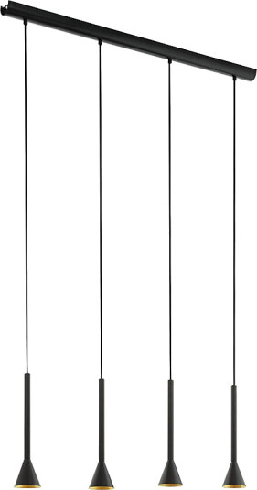 Eglo Cortaderas Langbord 3-Fase 4X400lm Svart/Gull