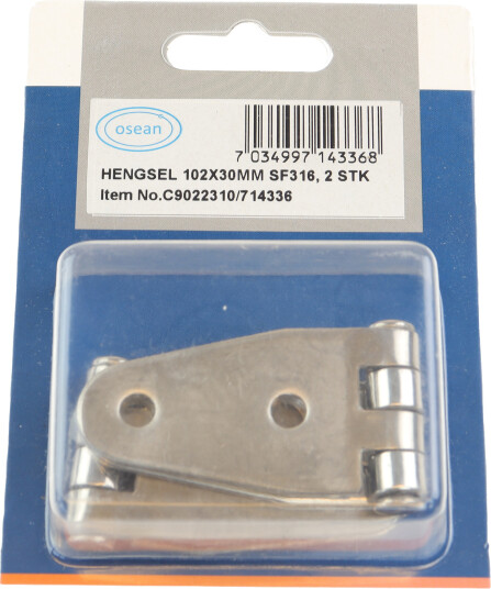 Osean Hengsel   2pk   Syrefast   102x30 mm