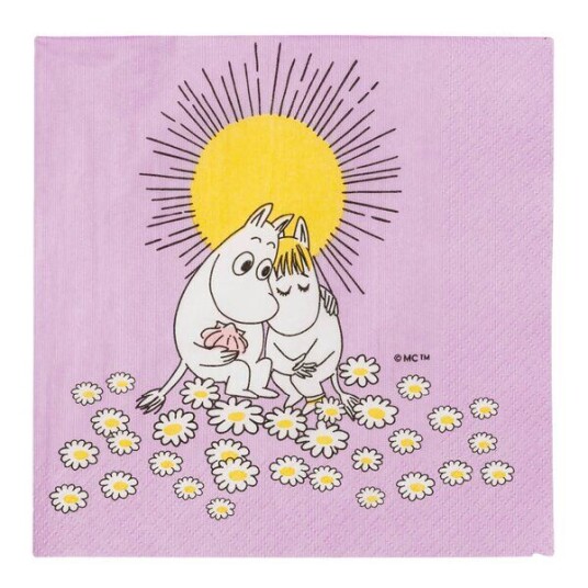 MoominArabia Mummi serviett 33x33 cm 20 stk Kjærester lilla MoominArabia Mummi serviett 33x33 cm 20 stk Kjærester lilla