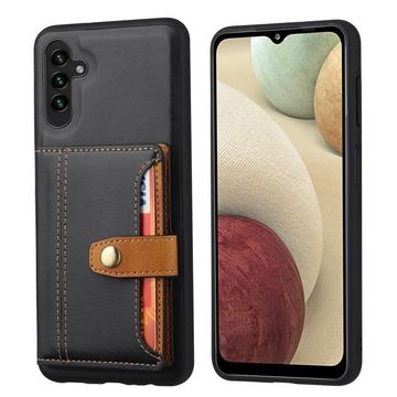 Samsung Galaxy A24 4G Retro Style Deksel med Lommebok Svart