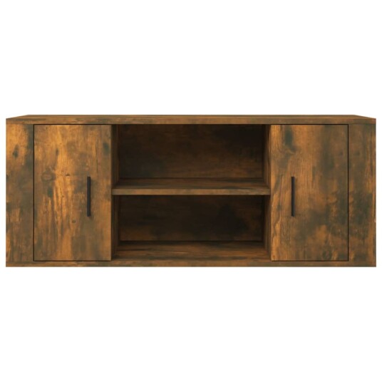 vidaXL TV-benk røkt eik 100x35x40 cm konstruert tre 8720287226895