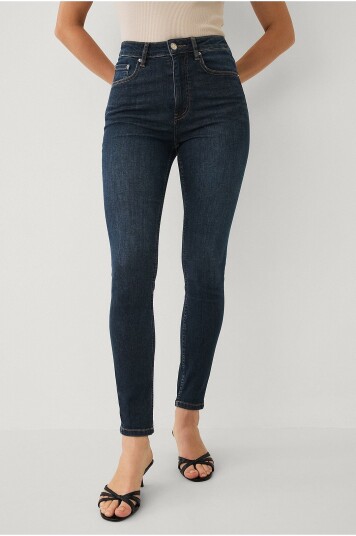 Ellos Collection Smale jeans i stretch denim Blå