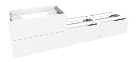 Vikingbad Servantskap Slett Mie Smart 200x46x57cm Hvit Matt / 200cm Vikingbad Servantskap Slett Mie Smart 200x46x57cm Hvit Matt / 200cm