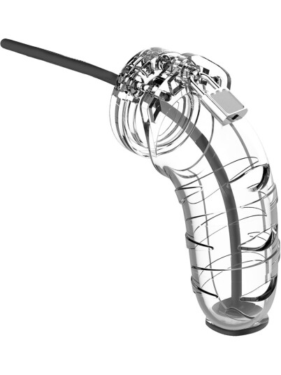 Shots Toys - ManCage ManCage: Model 17 with Urethal Sounding, 14 cm, gjennomsiktig