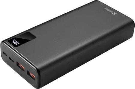 Sandberg 20000 mAh USB-C PD Strømbank Svart Sandberg 20000 mAh USB-C PD Strømbank Svart