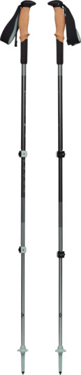Black Diamond Unisex Pursuit Shock Trekking Poles M/L, Steel Grey/Foam Green