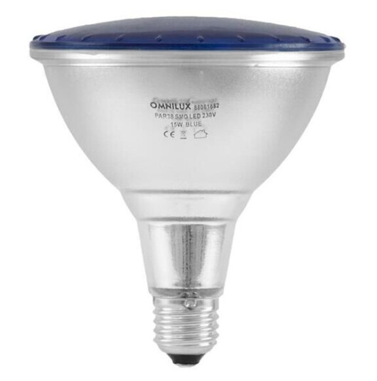 Omnilux Par 38 230v Smd 15w E 27 Led Blu Omnilux Par 38 230v Smd 15w E 27 Led Blu