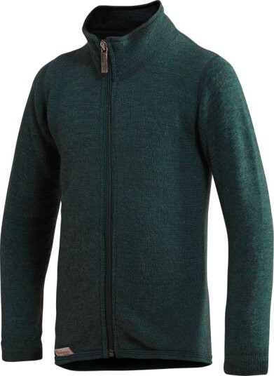 Woolpower Kids' Full Zip Jacket 400 86-92, Forest Green