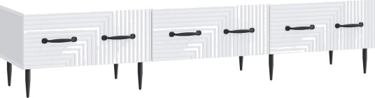 TV skap med skuff Hvit 147 x 34,5 x 30 cm Konstruert tre TV skap med skuff Hvit 147 x 34,5 x 30 cm Konstruert tre